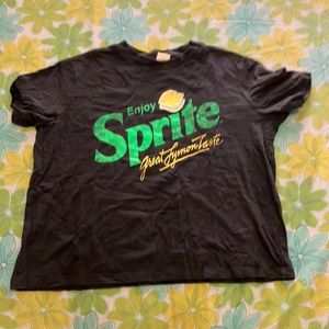 Sprite over sided cropped tee